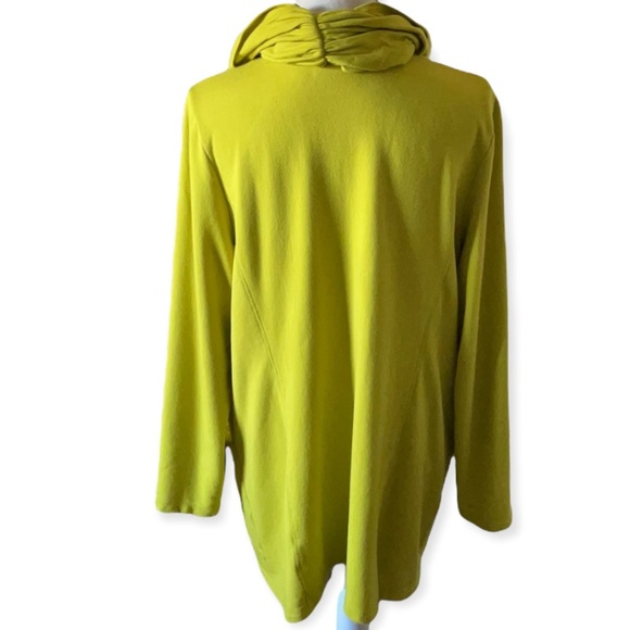 Susan Graver Yellow Scoop Neck Long Sleeve Tunic Top with Matching Scarf SZ: XL - Picture 3 of 8